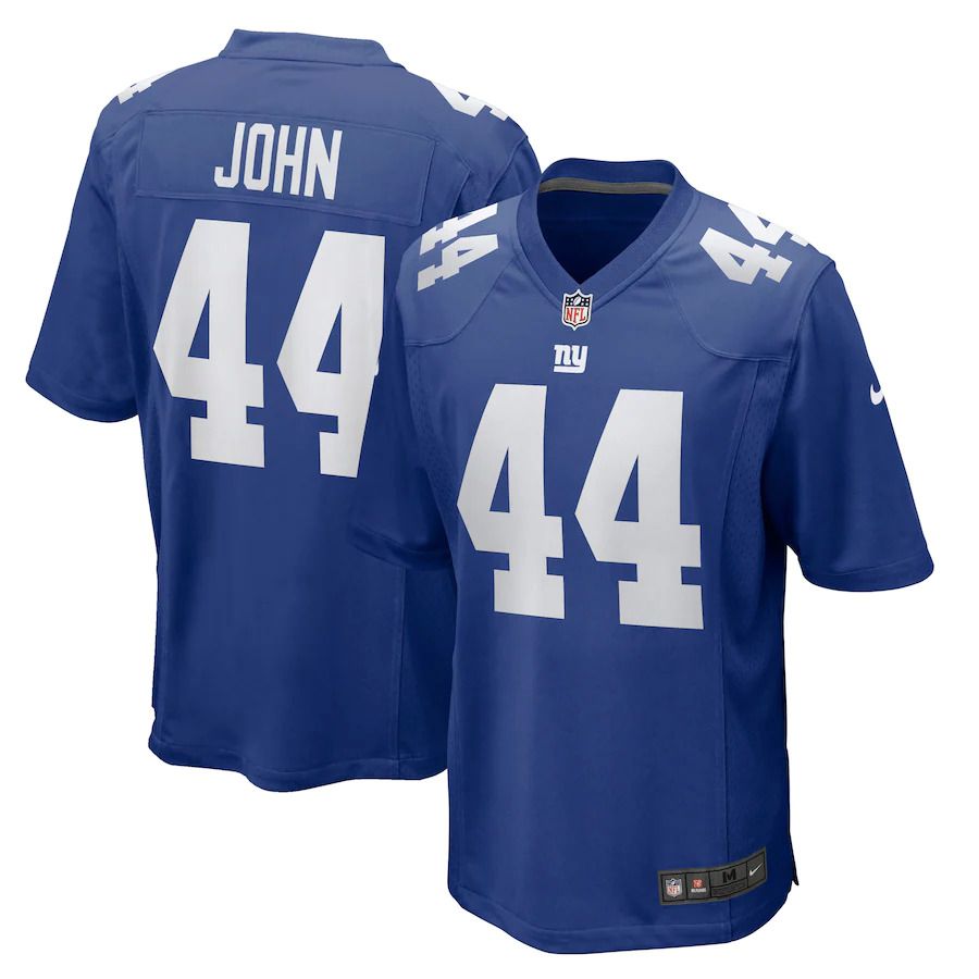 Men New York Giants 44 Rysen John Nike Royal Game NFL Jersey